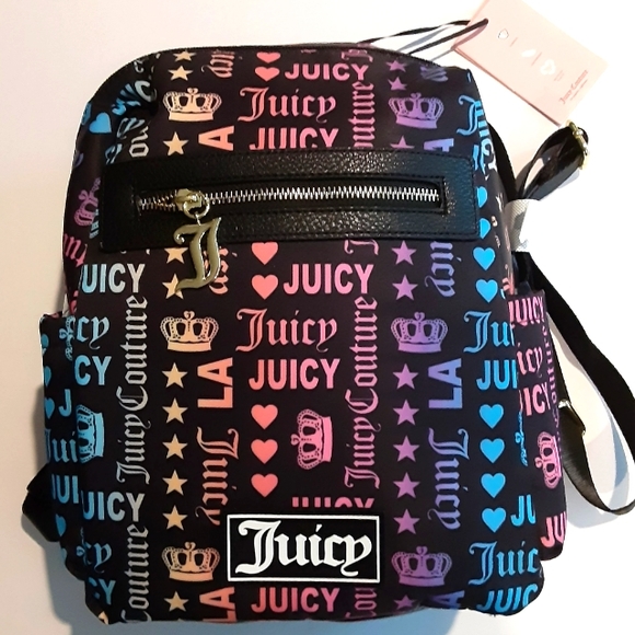 Juicy Couture Handbags - Juicy Couture Good Sport Backpack Bag Rainbow Logo NWT